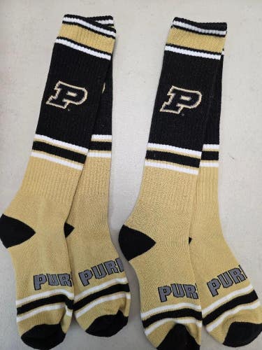 ST3 Mens NCAA PURDUE BOILERMAKERS Crew Socks Lot of 2 Pair MEDIUM New