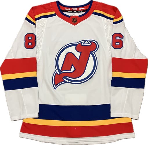 New Jersey Devils Jack Hughes Reverse Retro 2.0 Adidas NHL Hockey Jersey Size 44