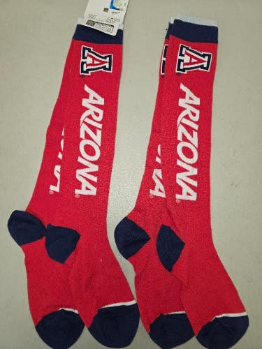 ST12 Mens NCAA ARIZONA WILDCATS Crew Socks Lot of 2 Pair MEDIUM New