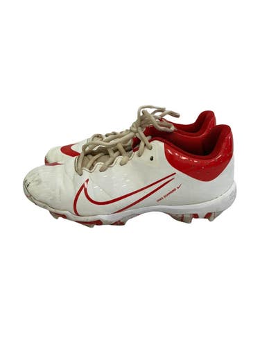 Used Nike Hyperdiamond Jr 4 BB/SB Cleats White And Red 11692-S000157316