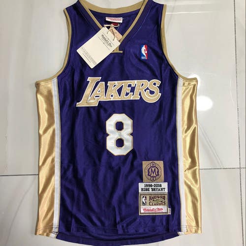 Kobe Bryant Purple Basketball Embroidered Jersey #8 Size Large