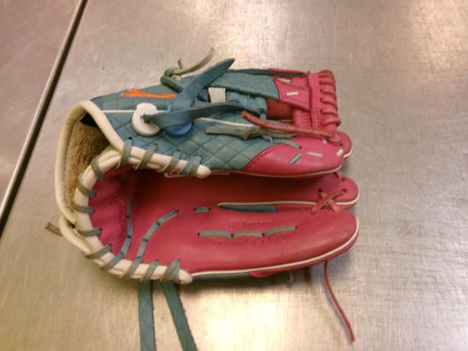 Used ABSOLUTELY RIDICULOUS BB/SB Glove RH Throw Royal Blue 12" 11339-S000206837