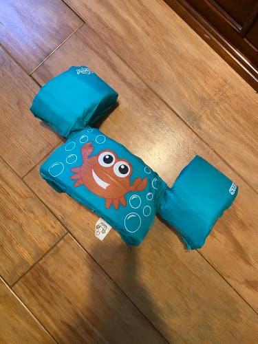 Kids Teal Crab Life Jacket - Life Vest - Swim Floatie
