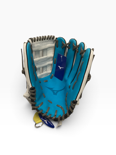 Used Mizuno GPSF-70DD RH Throw Fastpitch Gloves White 12 1/2" 11443-S000208550