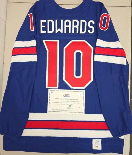Team USA 2026 Olympics LAILA EDWARDS Game Used JERSEY vs Sweden 2-16-26 FANATICS