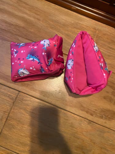 Kids Arm Floaties - Girls Arm Floats - Pink Water Wings - Swim Safety