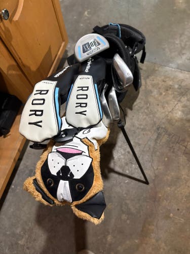 Used Taylormade RORY Jr Package Set LH Royal Blue 8 piece (7 clubs + 1 Bag)
