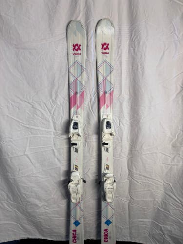 Kid's Volkl Chica 130 All Mountain Skis With Bindings (Used)