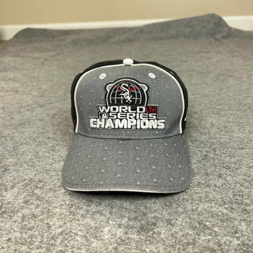 Vintage Chicago White Sox Mens Hat Flex Gray Black Cap World Series New Era MLB