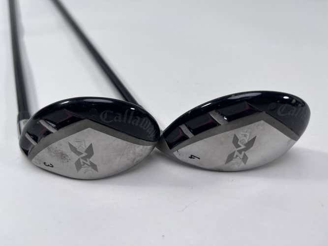 Callaway Razr X 3 & 4 Hybrid Set 21* 24* Uniflex Graphite Mens RH