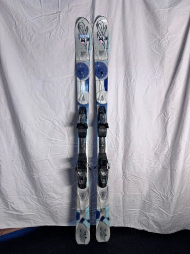 Women's K2 Supermodel 160 cm All Mountain Skis With Bindings Max Din 10 (Used)