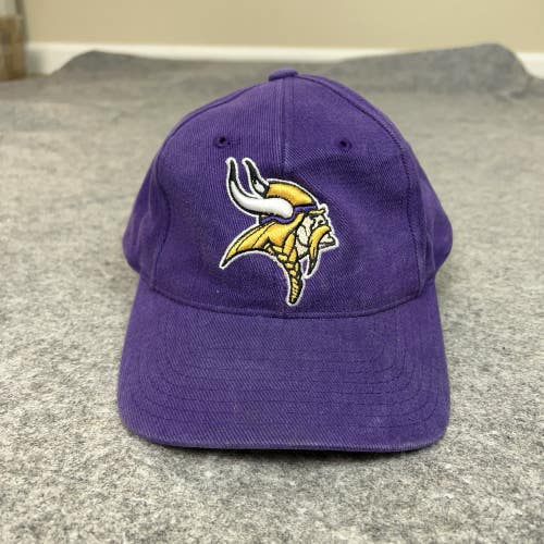 Vintage Minnesota Vikings Men Hat Strap Back Purple Cap Adjustable Logo Athletic