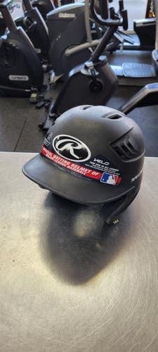 Used Rawlings 6 3/8 - 7 1/8 JR Batting Helmet No Mask Black One Size 11497-S000161523