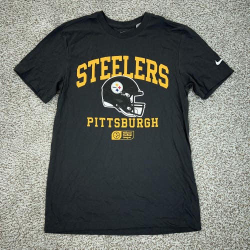 Pittsburgh Steelers Shirt Mens Small Black NFL Football Nike Tee Cotton T Sports