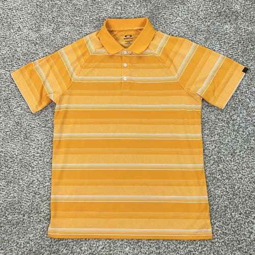 Oakley Polo Shirt Mens Small Striped Hydrolix Golf Performance Regular Fit Top