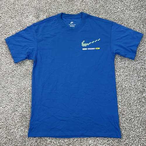 Nike Shirt Men Small Blue Air Just Do It Tee Hummingbird Sports Logo Top Graphic