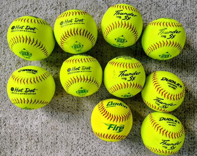 Softball (Used) x 10.
