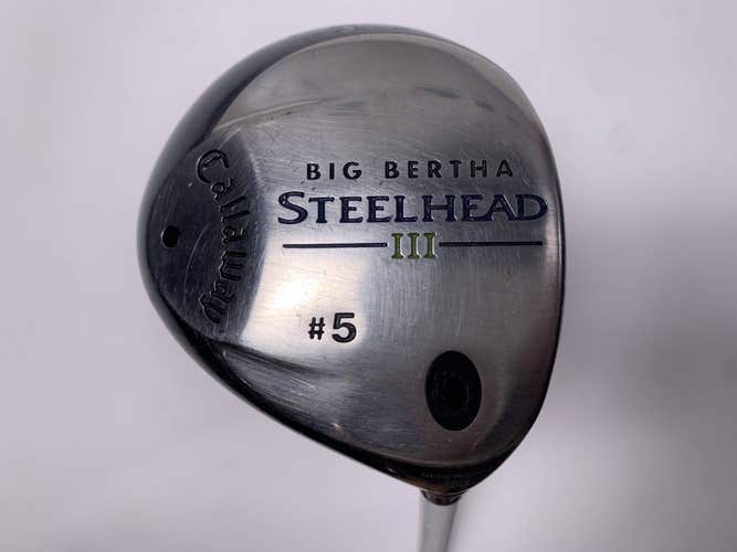Callaway Steelhead III 5 Fairway Wood 18* System III Senior Graphite Mens RH