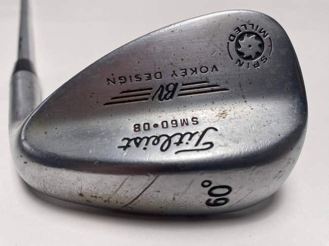 Titleist Vokey Spin Milled Lob Wedge LW 60* 8 True Temper Dynamic Gold Wedge RH
