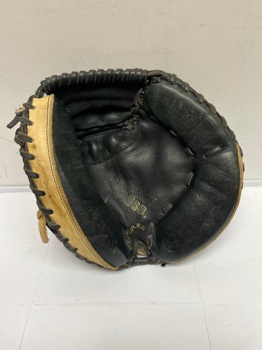 Mizuno GXC105 Youth Baseball Catcher’s Mitt 32.5” Tan Black Right Hand Thrower