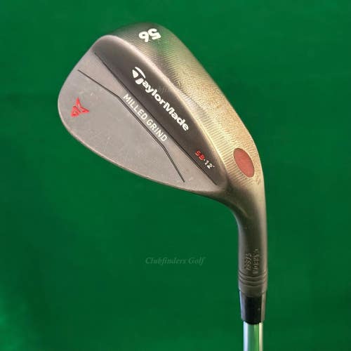 TaylorMade Milled Grind Black 56-12 56 Sand Wedge Stepped Steel Wedge Flex