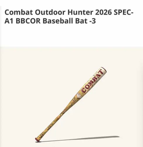 2026 Combat MFG Spec A1 Alloy BBCOR Certified Bat 29 oz 32" (Used)