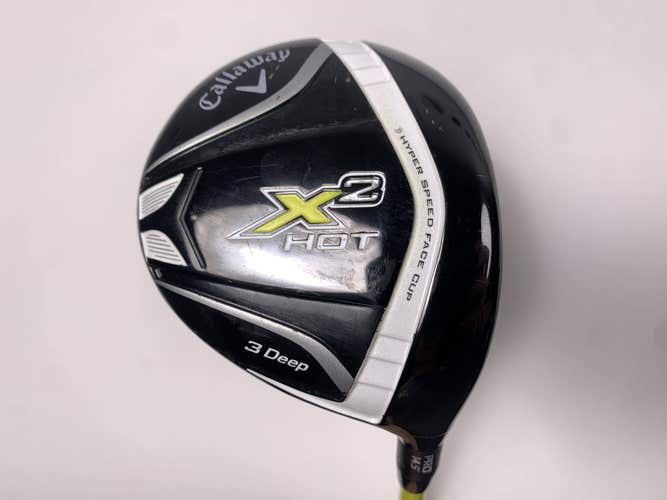 Callaway X2 Hot Deep 3 Fairway Wood 14.5* Graphite Design Tour AD MT-6s Stiff RH