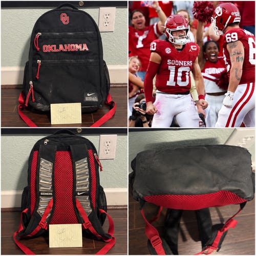 RARE Oklahoma Sooners Football Team Issued Nike Utility Heat Backpack