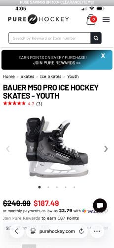 2024 Bauer Supreme M50 Pro Hockey Skates 13 (Used)