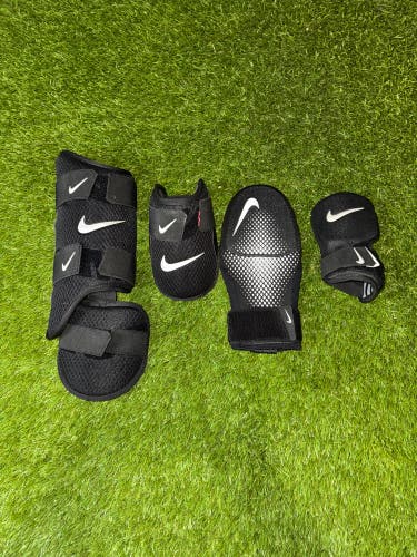 Nike Elbow Guard, Leg Guard, Hand Guard, Sliding Mitt Set Black