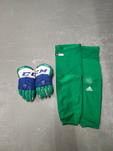 Whalers 14" CCM HGTK with Adidas L socks.