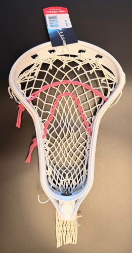New Maverik Ascent ST Women’s Youth Lacrosse Head Strung White Pink U10