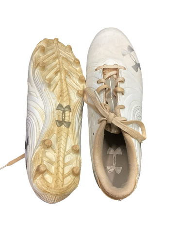 Used Under Armour Adult FB Cleats White Senior 9 11613-S000189916