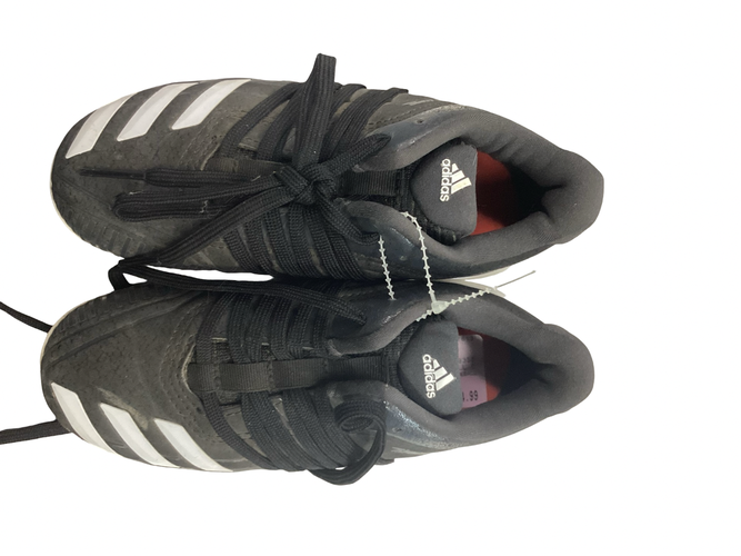 Used Adidas 3 STRIPE BASEBALL BB/SB Cleats Black Youth 12.0 11613-S000189867