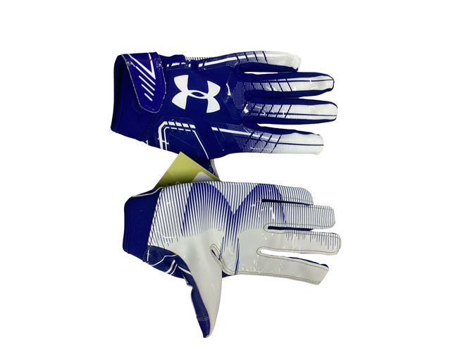Used Under Armour F6 YTH MD BATTING GLOVES BB/SB Batting Gloves Navy Blue MD 11613-S000189861
