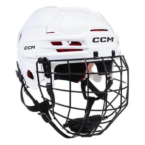 New CCM TACKS 70 Helmet Cage Combo White LG 11873-CCMHT70CSRLWHT