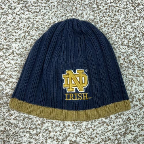 Notre Dame Fighting Irish Hat Beanie One Size Blue NCAA Football Champs Knit