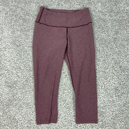 The North Face Pants Womens Large Red High Rise Capri Leggings Logo Athletic