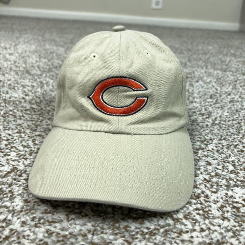 Chicago Bears Hat Cap Strap Back Mens One Size Beige NFL Football NFL Logo Sport
