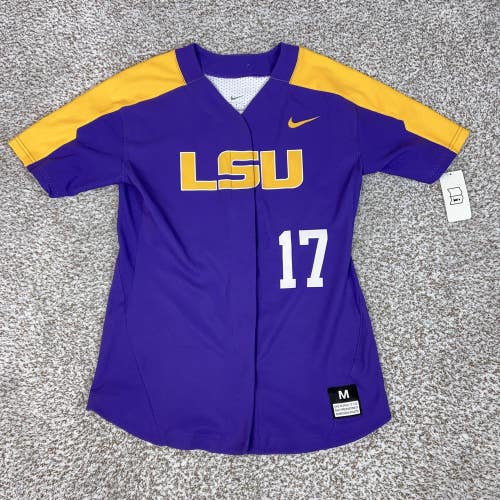 LSU Tigers Jersey Womens Medium Purple NCAA Softball Nike 17 College Team