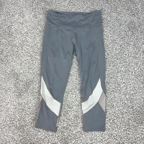 Athleta Pants Womens Medium Gray Colorblock Chaturanga Capri Leggings Yoga Gym