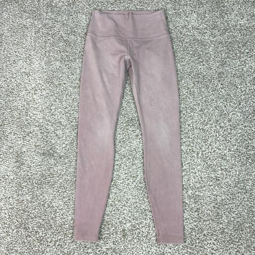 Lululemon Pants Womens 6 Pink High Rise Ankle Leggings Yoga Gym Wunder Under