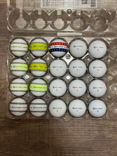 20 TaylorMade Tour Response Golf Balls - Some w/ Stripe Design (5A/4A Condition)