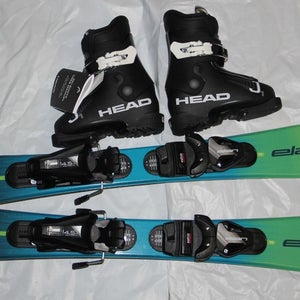 NEW ELAN 2027 pinball 70cm kids skis set + HEAD J1 ski boots 15.5 mondo /US 8