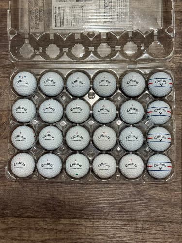 24 Callaway Chrome Soft Triple Track Golf Balls - 5A MINT CONDITION ONLY