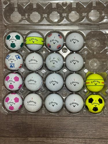 18 Callaway Chrome Soft Golf Balls - 5A MINT CONDITION ONLY