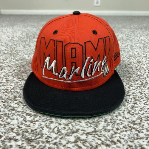 Miami Marlins Hat Cap Snap Back Mens One Size Orange MLB Baseball New Era 9FIFTY