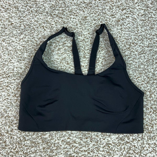 Lululemon Sports Bra Womens Small Black Adjustable Racerback Mesh Workout Gym