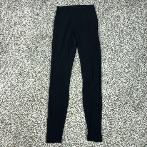 Lululemon Pants Womens 4 Black High Rise Ankle Leggings Yoga Gym Align Workout