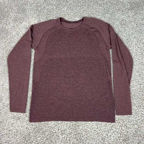 Lululemon Shirt Mens XL Purple Basic Long Sleeve Athletic Running Gym Vent Tech